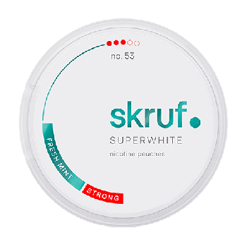 Skruf Skruf Super White Slim no 53 Fresh Mint Strong L3 – nicotine pouches
