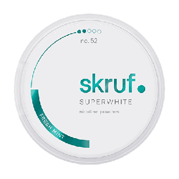 Skruf Skruf Super White no 52 Fresh Mint Medium L2 – nicotine pouches